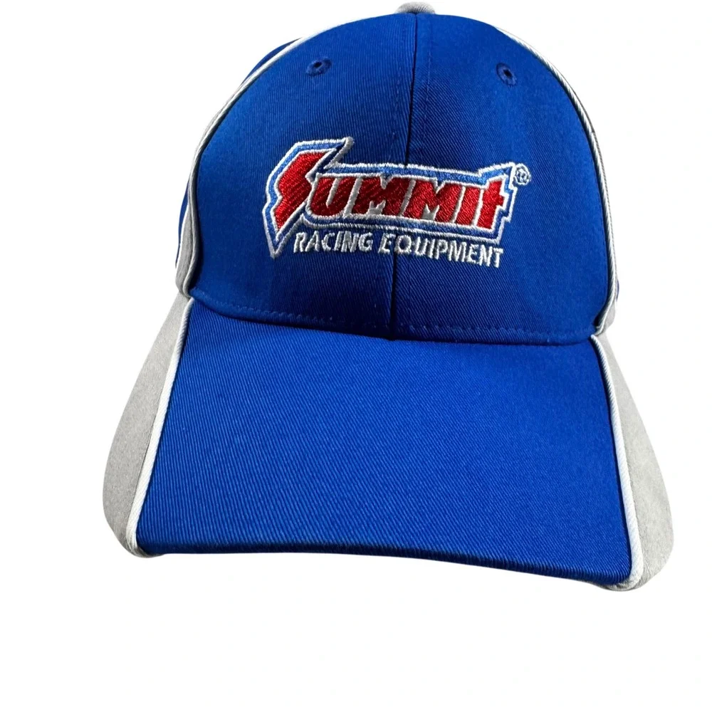 Summit Racing Equipment Baseball Hat Mens OSFM Blue Grey Good Embroidered Cap